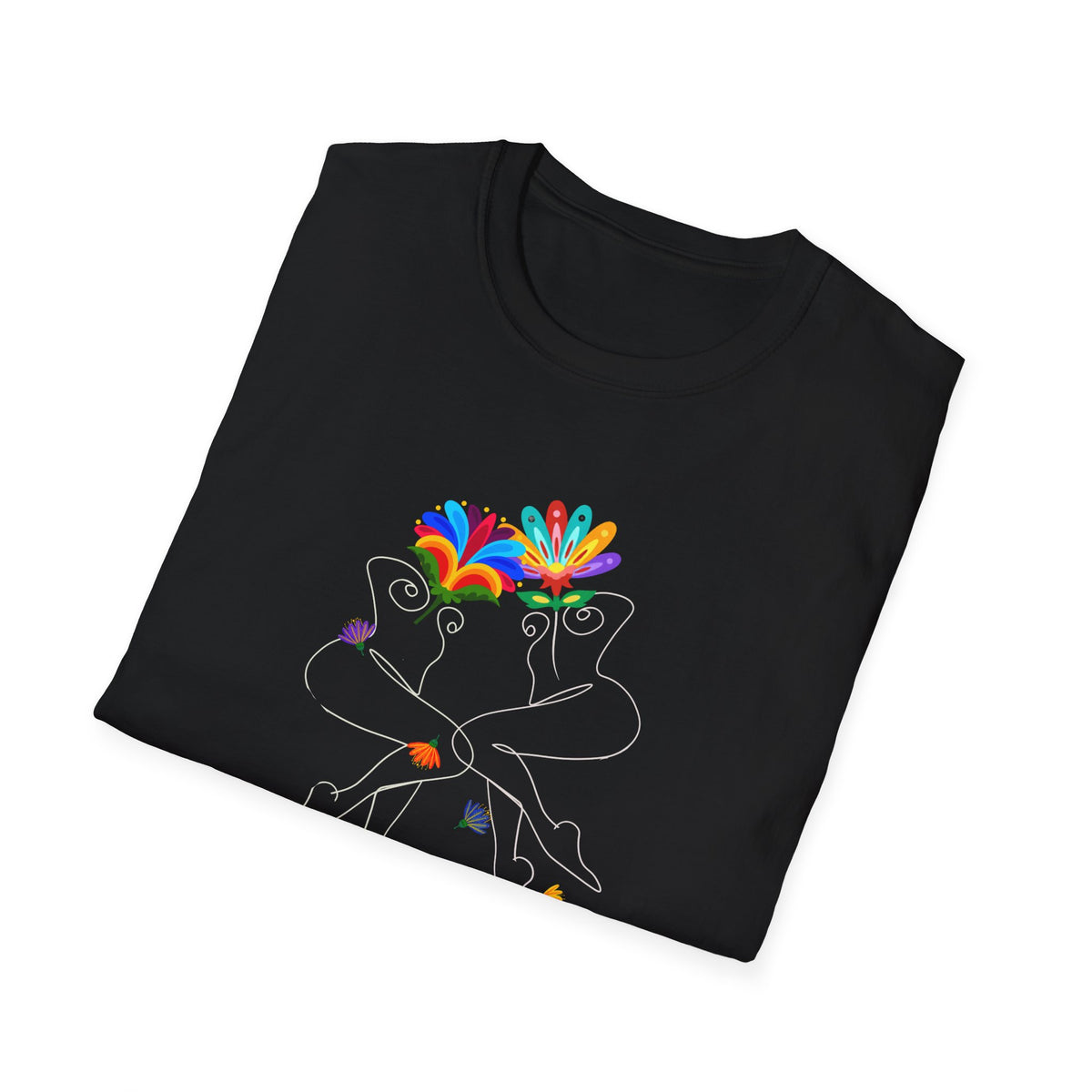 Abstract Flower Bodies Softstyle Tee