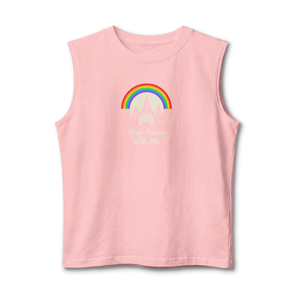 Gay Away With Me - Rainbow Muscle Tee