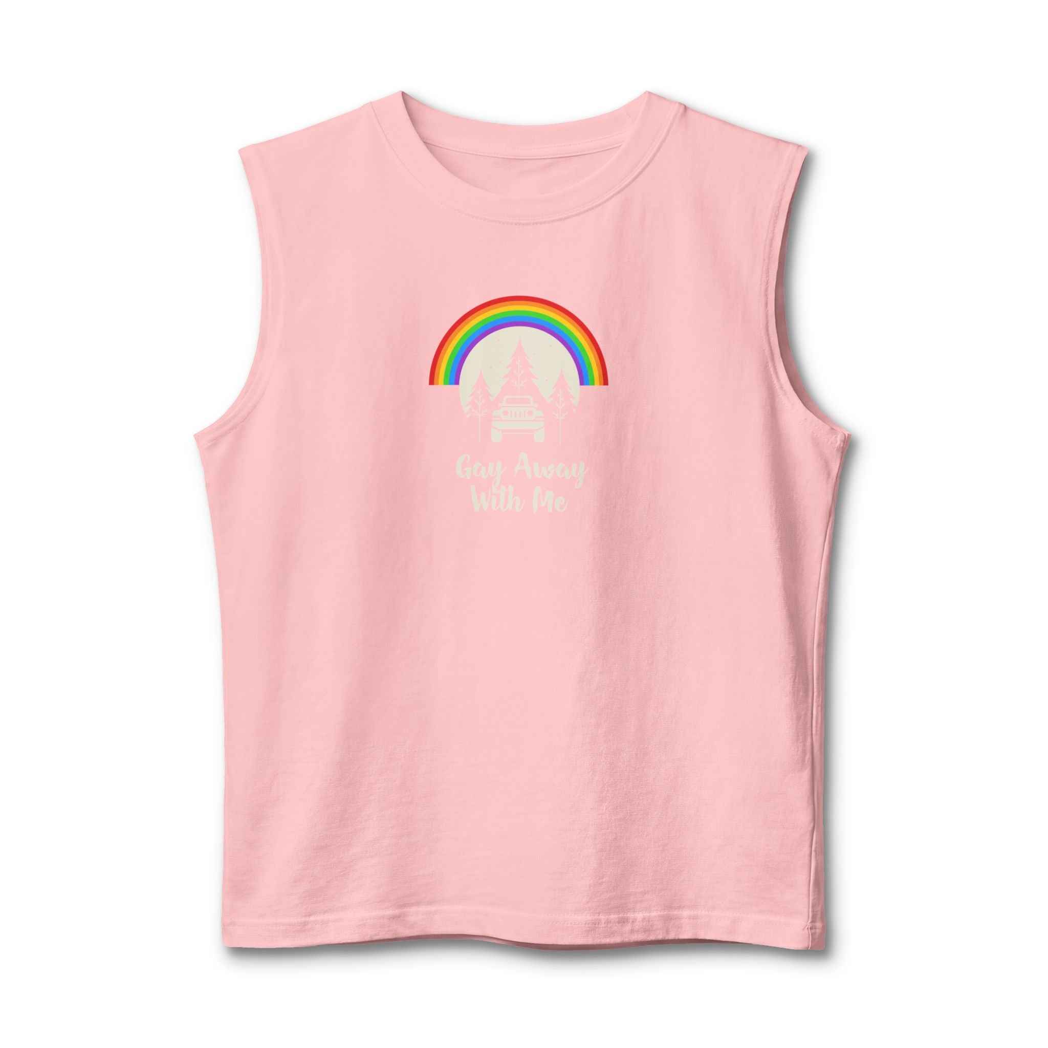 Gay Away With Me - Rainbow Muscle Tee