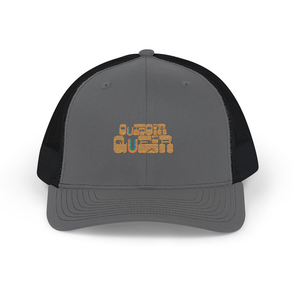 Retro Outdoor Queer Embroidered Trucker Cap