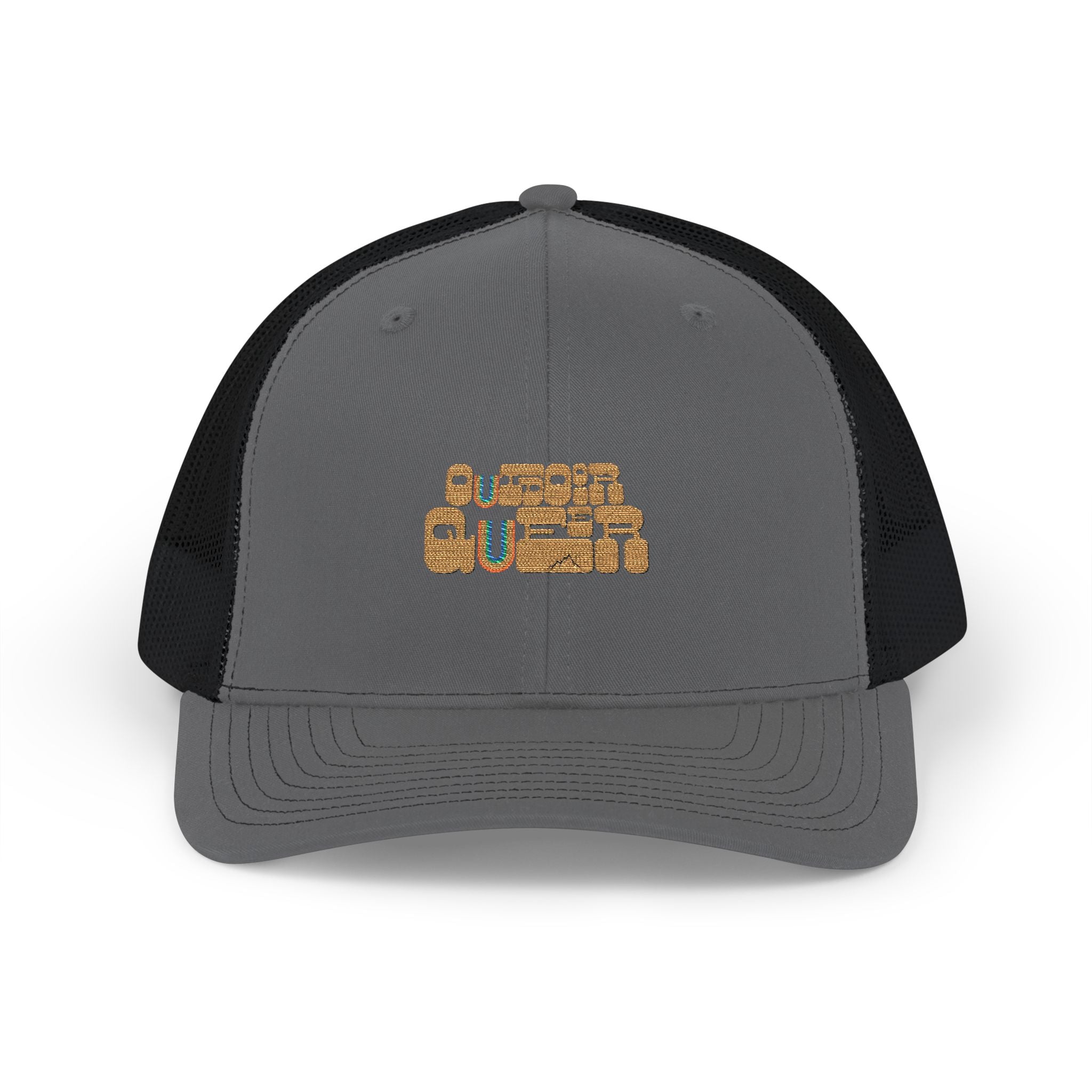 Retro Outdoor Queer Embroidered Trucker Cap