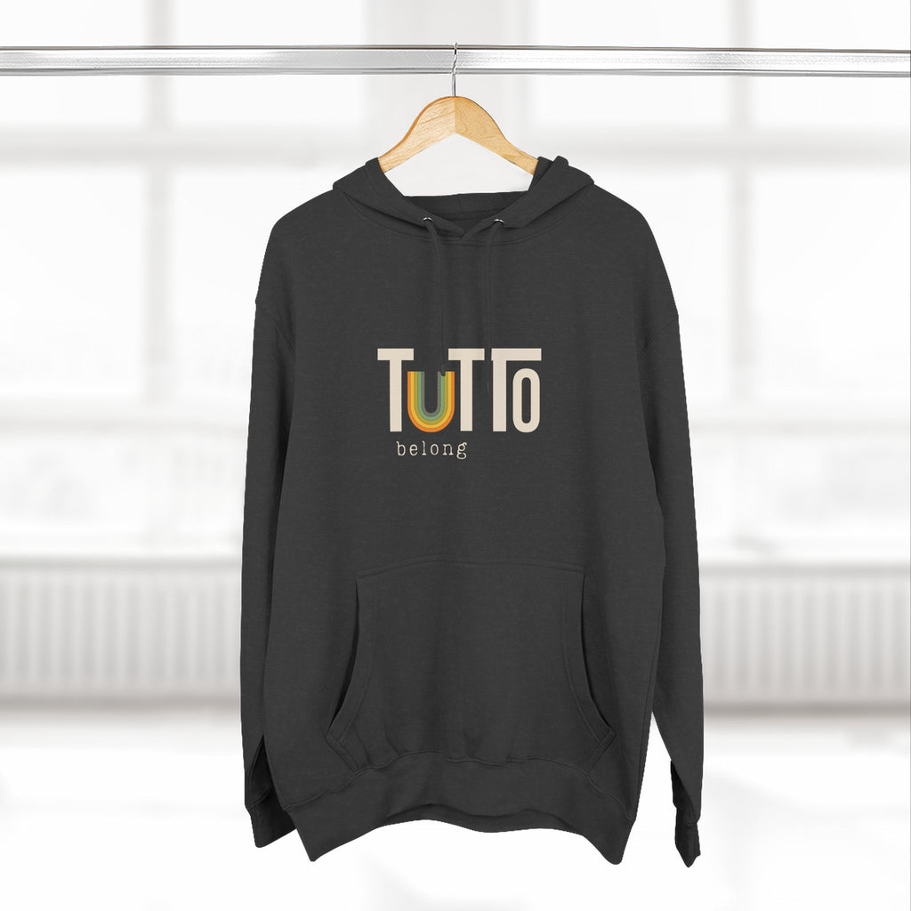 TUTTo U belong Hoodie w/ Muted Rainbow Cozy Hoodie