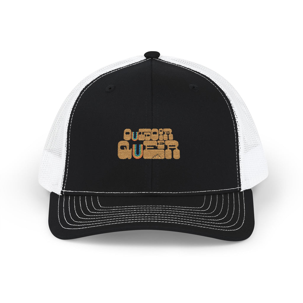 Retro Outdoor Queer Embroidered Trucker Cap