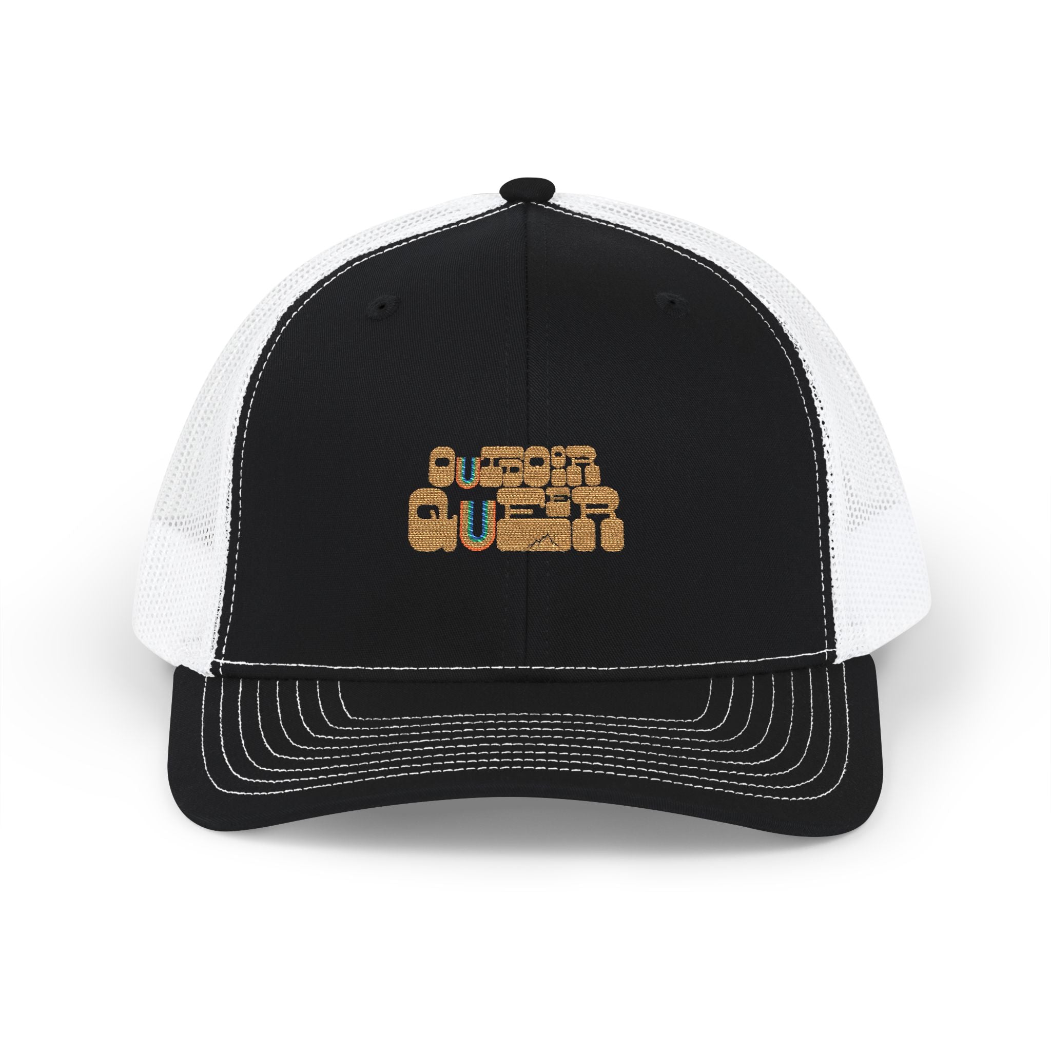 Retro Outdoor Queer Embroidered Trucker Cap