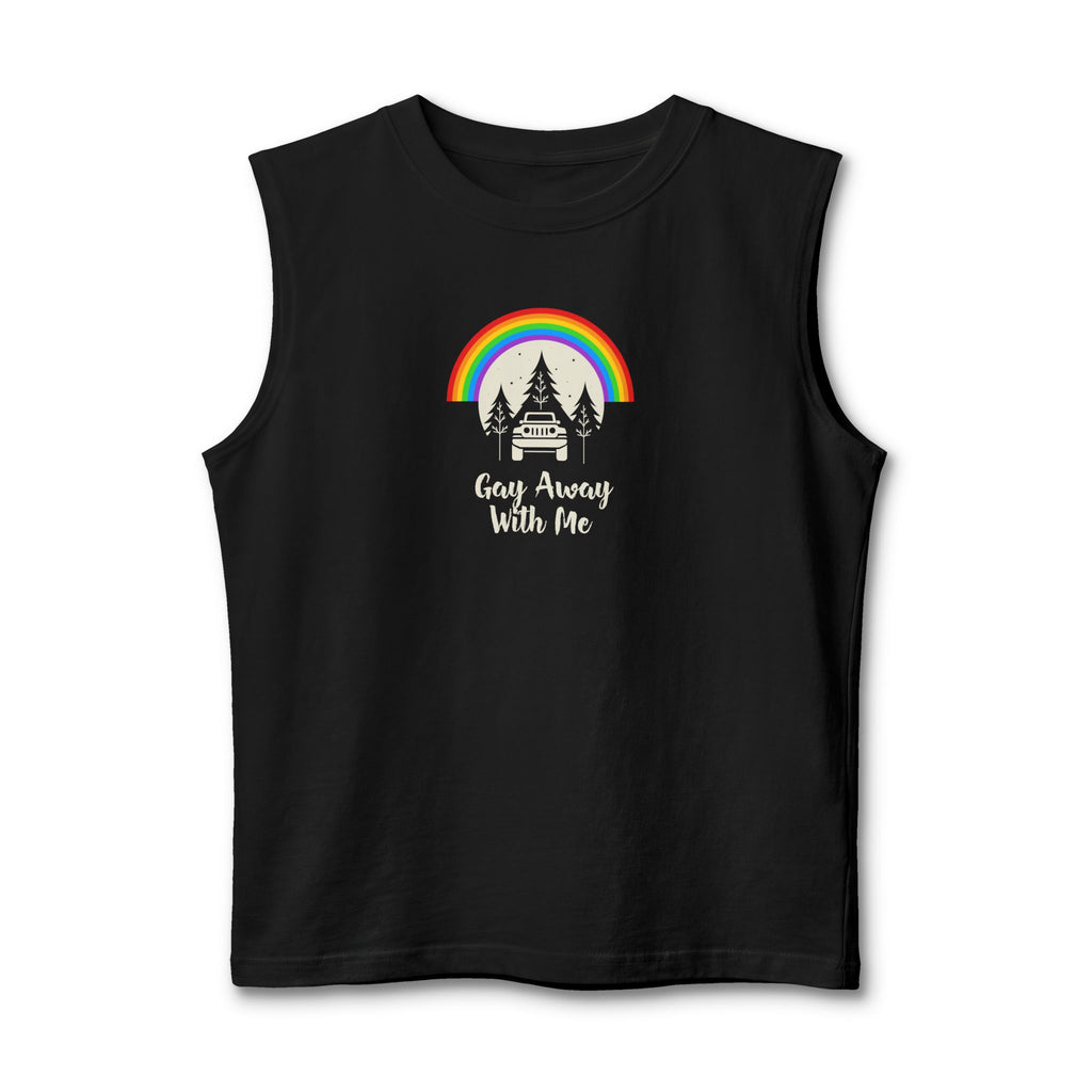 Gay Away With Me - Rainbow Muscle Tee