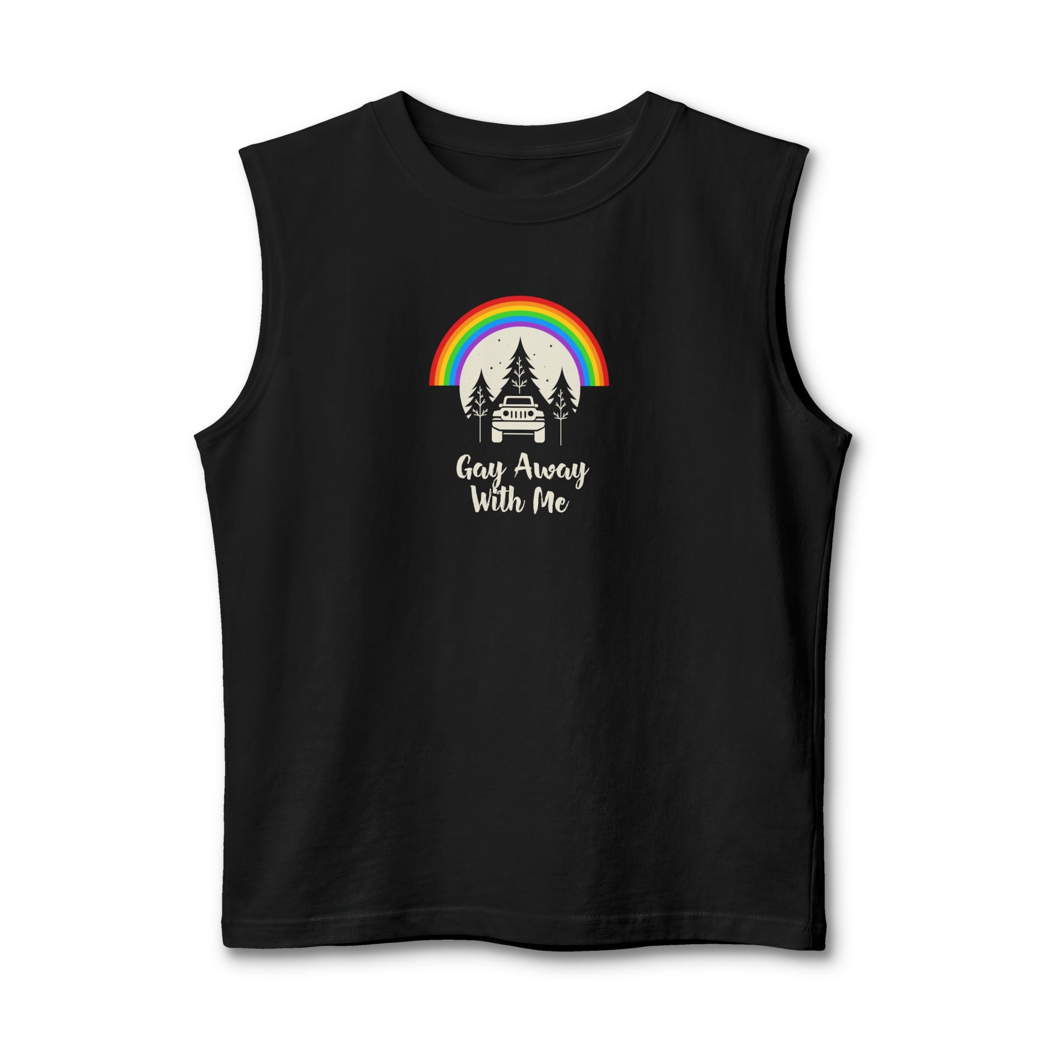 Gay Away With Me - Rainbow Muscle Tee