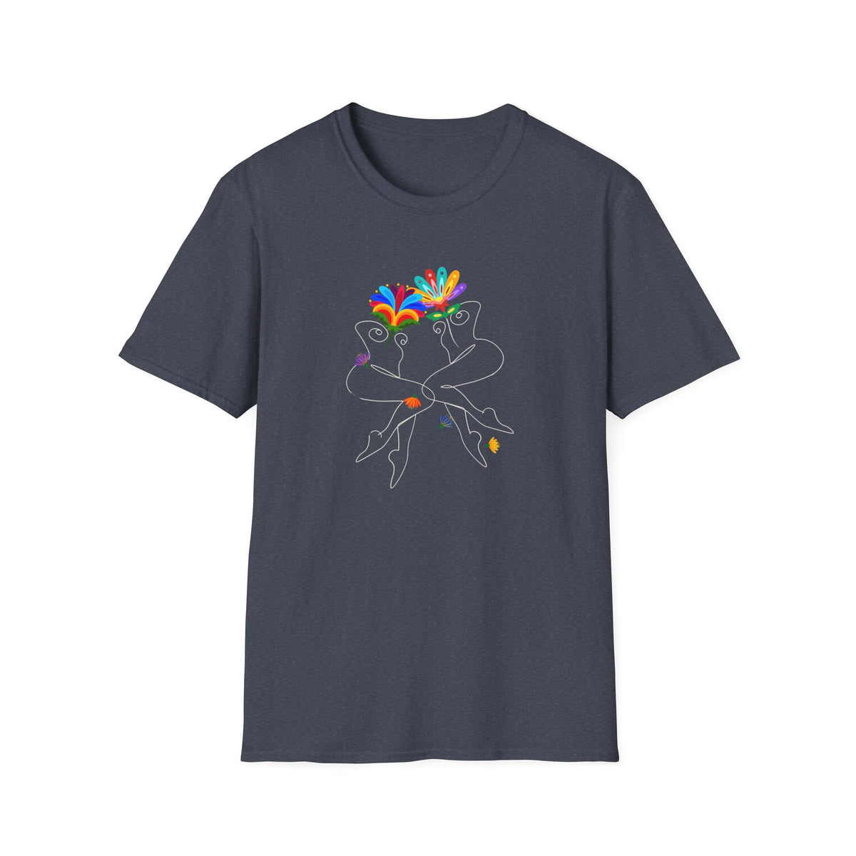 Abstract Flower Bodies Softstyle Tee