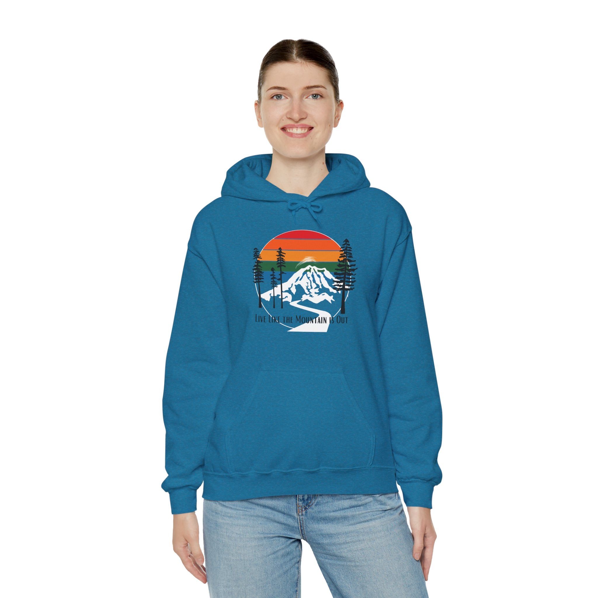 PNW- Mount Rainier Live like the Mountain is Out Hoodie