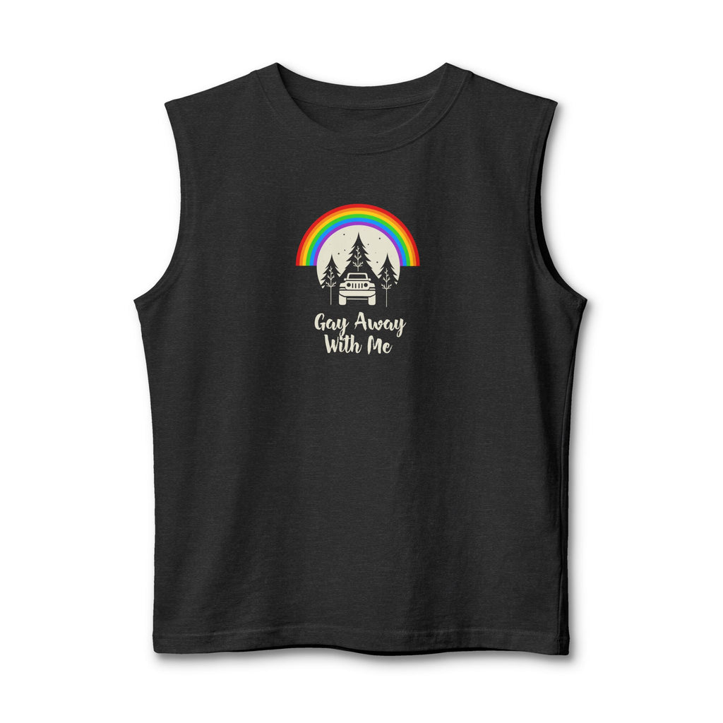Gay Away With Me - Rainbow Muscle Tee