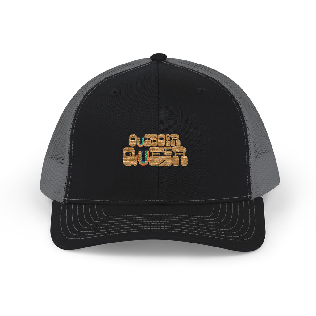 Retro Outdoor Queer Embroidered Trucker Cap
