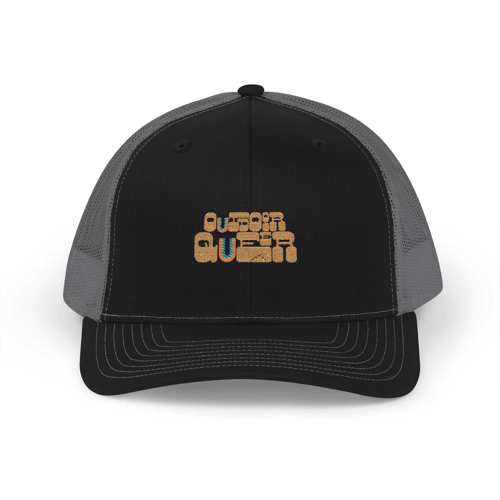 Retro Outdoor Queer Embroidered Trucker Cap