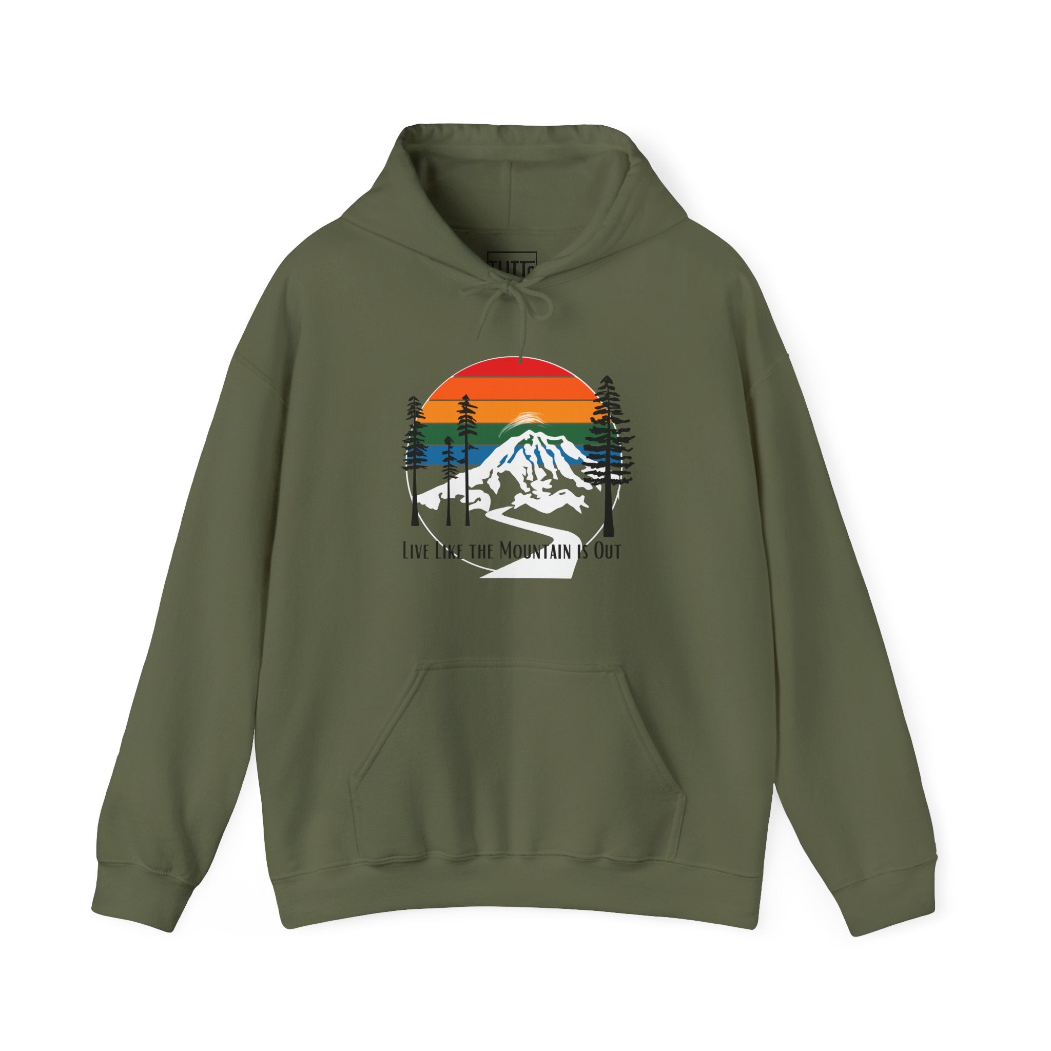 PNW- Mount Rainier Live like the Mountain is Out Hoodie