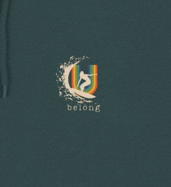 Tofino B.C.inspired Surfer Girl U belong– Fleece Hoodie