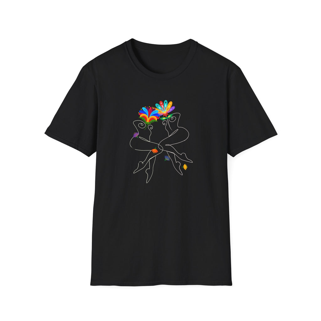 Abstract Flower Bodies Softstyle Tee