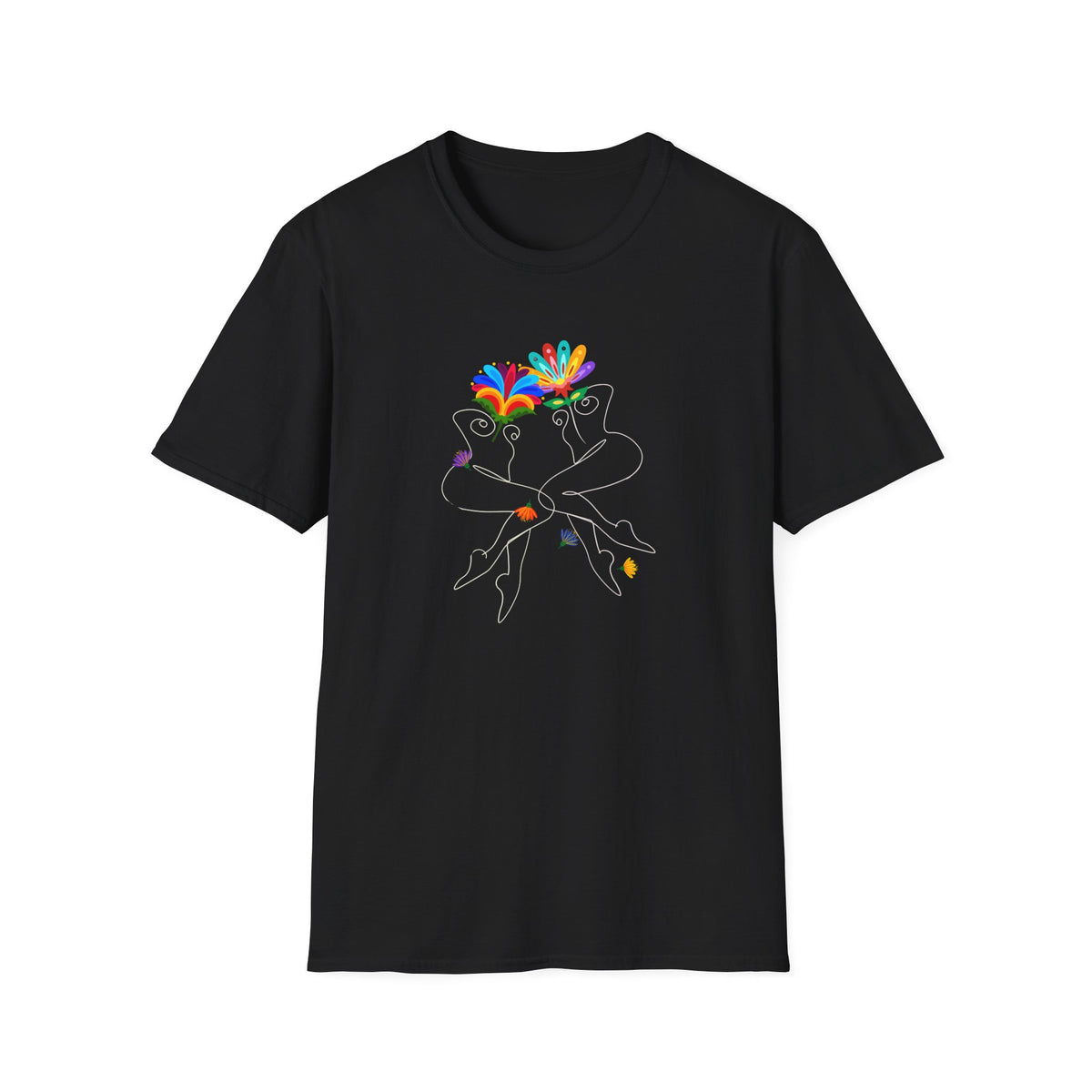 Abstract Flower Bodies Softstyle Tee