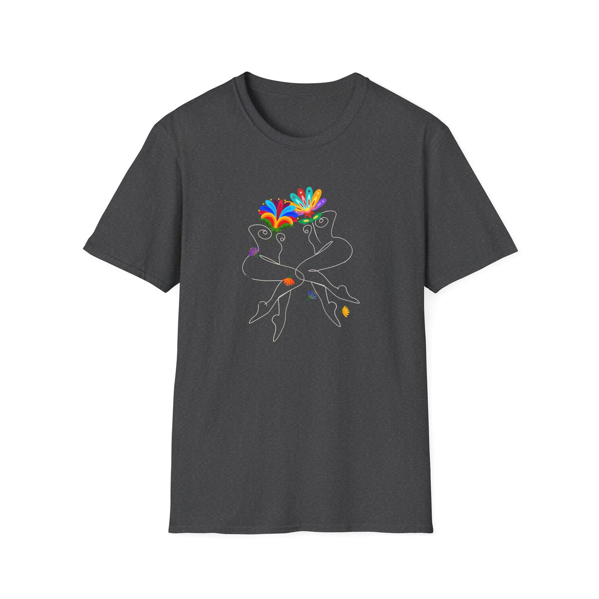 Abstract Flower Bodies Softstyle Tee