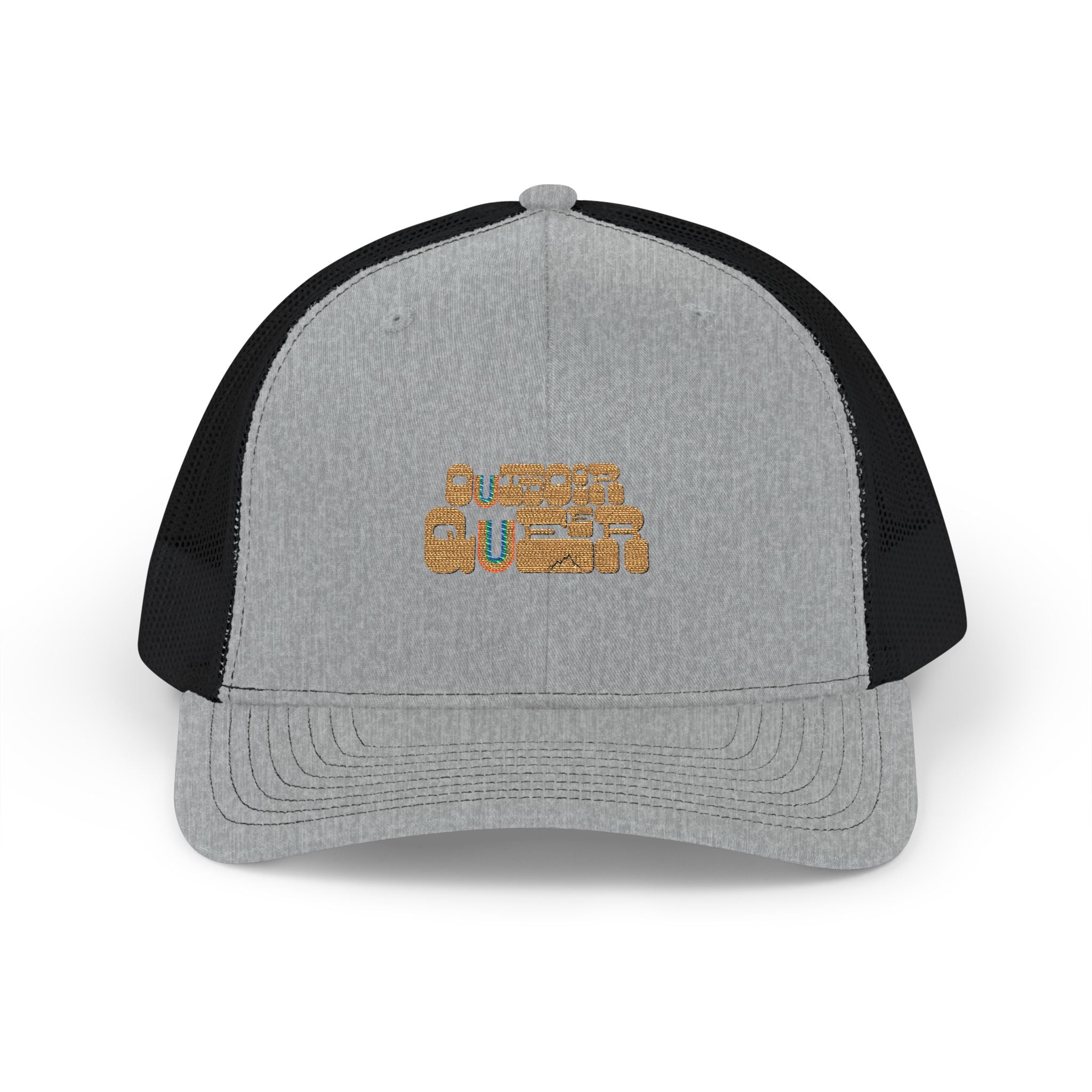 Retro Outdoor Queer Embroidered Trucker Cap