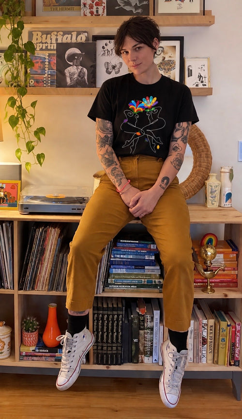 Abstract Flower Bodies Softstyle Tee