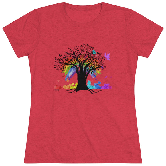 Rainbow Tree of Life Tri-Blend Tee