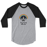 Jeep Gay Away With Me 3/4 sleeve Super Soft Raglan Baseball Shirt