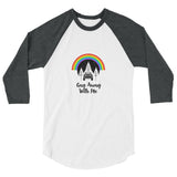 Jeep Gay Away With Me 3/4 sleeve Super Soft Raglan Baseball Shirt